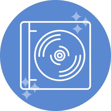 CD mi? Web simgesi basit illüstrasyon                