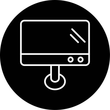 Monitör simgesinin vektör illüstrasyonu 