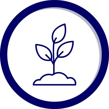 Bitki. Web simgesi basit illüstrasyon 