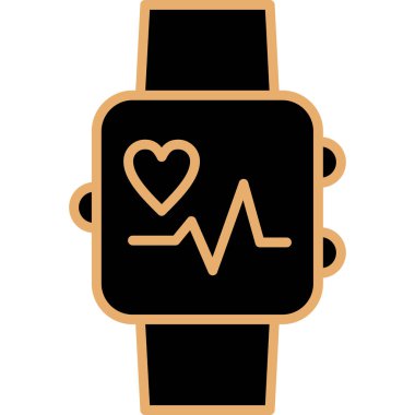 smartwatch simgesi, vektör illüstrasyonu 