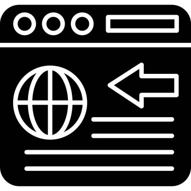 Web sayfası simgesi. vektör illüstrasyonu