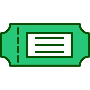Bilet web simgesi, vektör çizim