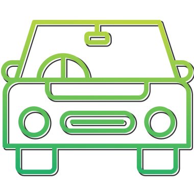 araba web simgesi basit illüstrasyon 