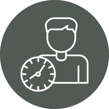 zaman yönetimi simgesi, vektör illüstrasyonu                 