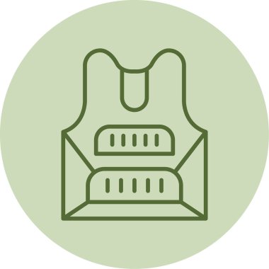 Zırh simgesi, vektör illüstrasyonu basit tasarım