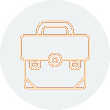 Bavul. Web simgesi basit illüstrasyon 