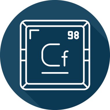 Periyodik tablo simgesinin Kaliforniya kimyasal elementi