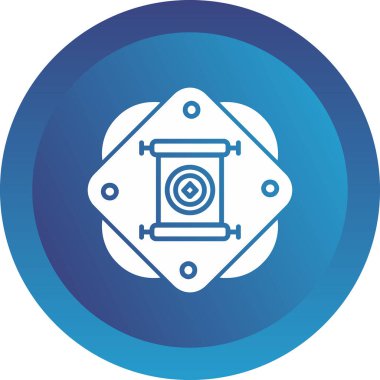 Eski parşömen simgesi, vektör illüstrasyonu basit tasarım