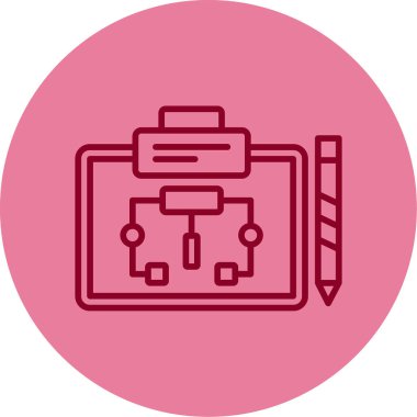 Basit illüstrasyon web simgesi planlama 