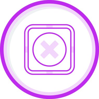 çapraz iptal simgesi, vektör illüstrasyonu 