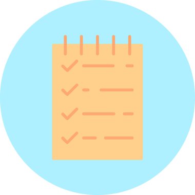 Kontrol listesi. Web simgesi basit illüstrasyon 