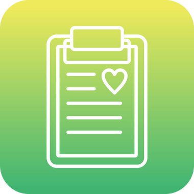 sağlık raporu simgesi vektör illüstrasyon 