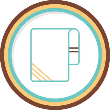 Havlu ağ simgesi, vektör illüstrasyonu 