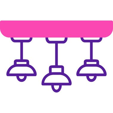 Asılı Lambalar simgesinin vektör illüstrasyonu           