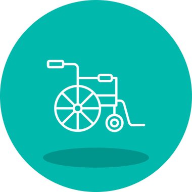 Tekerlekli sandalye web simgesinin vektör çizimi