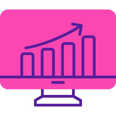 Veri analizi. Web simgesi basit illüstrasyon                  