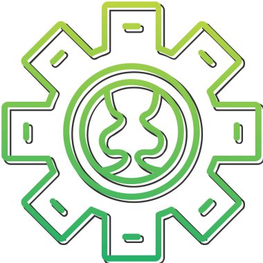 yeşil enerji simgesi, vektör çizimi beyaz arkaplanda izole edildi