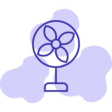 air fan simgesi, vektör illüstrasyonu basit tasarım