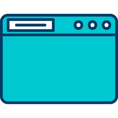 Tarayıcı. Web simgesi vektör illüstrasyonu