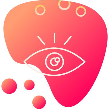 Göz. Web simgesi basit illüstrasyon 