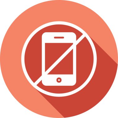 Telefona izin yok, vektör illüstrasyonu basit tasarım