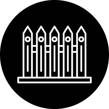 çit web simgesi, vektör çizim