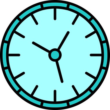 Saat simgesi, vektör illüstrasyonu basit tasarım