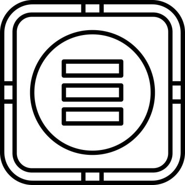 Menü basit simgesini, vektör çizim