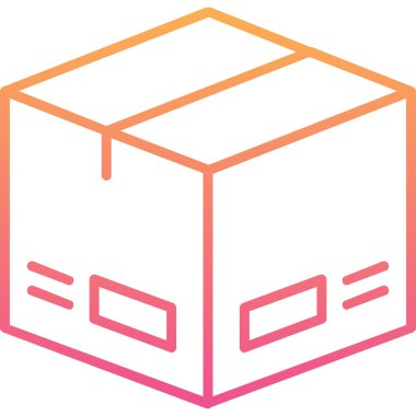 Paket, dağıtım simgesi vektör illüstrasyonu 