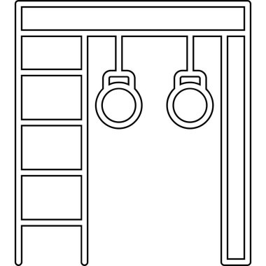 Spor Salonu Çubukları web simgesi, vektör illüstrasyonu 