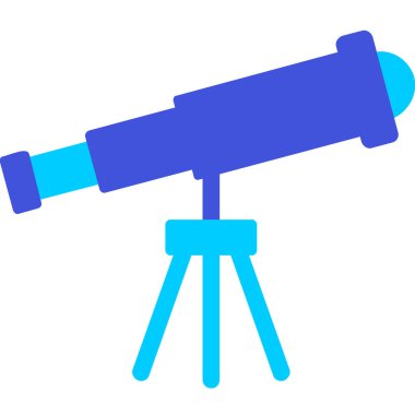 Teleskop. Web simgesi basit illüstrasyon