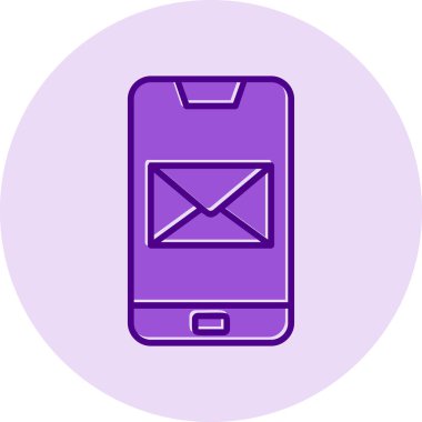 Telefon mesajı simge vektör çizim