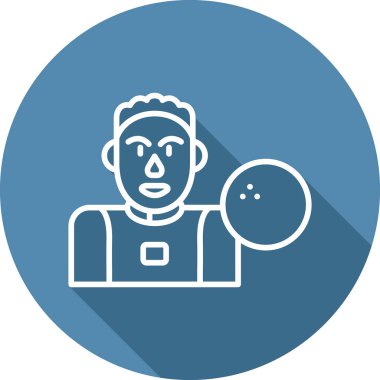 Bowler simgesi vektör illüstrasyonu