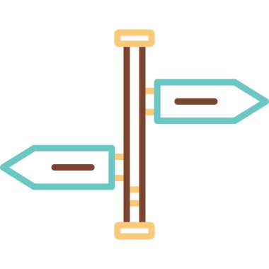 Yol İşaretinin vektör simgesi