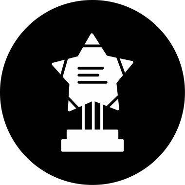 Kupa simgesi, vektör illüstrasyonu basit tasarım