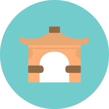 Çin geleneksel kemer ağ illüstrasyon tasarımı