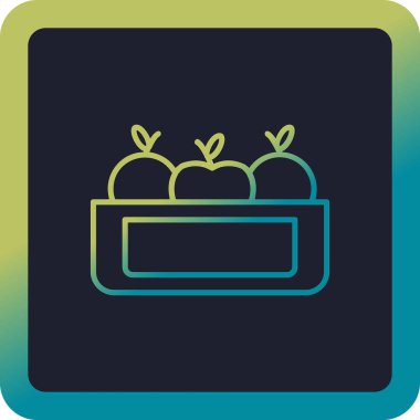 Kutudaki elmaların vektör illüstrasyonu 