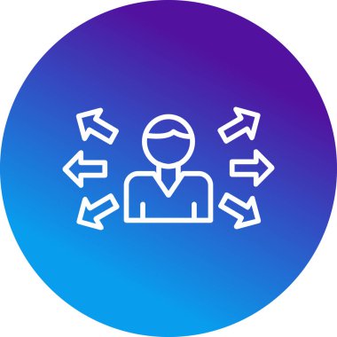 Çoklu görev ağ simgesi, vektör illüstrasyonu 