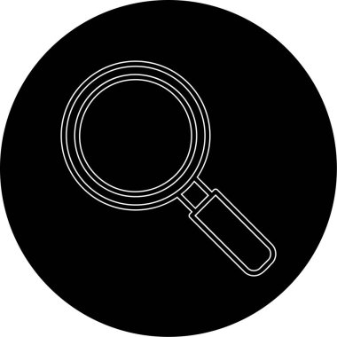 Büyütme cam simgesi, vektör illüstrasyonu 