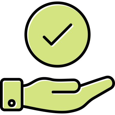 Yapılan İş simgesinin vektör illüstrasyonu