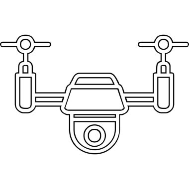 Drone simgesi vektör illüstrasyon tasarımı