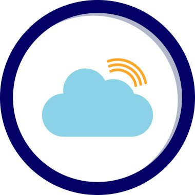 Rss Bulut simgesi, vektör illüstrasyonu basit tasarım