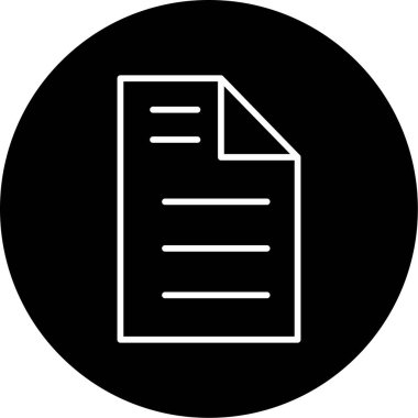 belge dosya simgesi vektör illüstrasyonu 