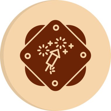 Havai fişek. Web simgesi basit illüstrasyon                           