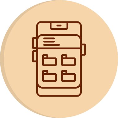 Dizin Yönetimi. Web simgesi basit illüstrasyon              