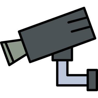 Bir CCTV kamerasının vektör simgesi, illüstrasyon  