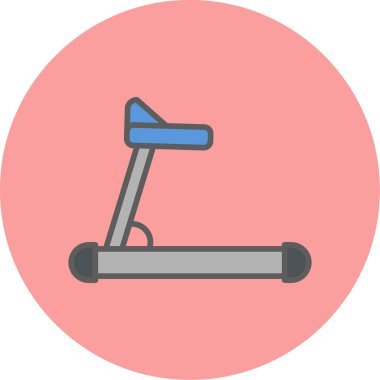 koşu bandı web simgesi, vektör çizim 