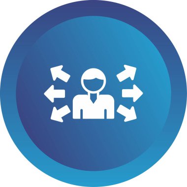 Çoklu görev ağ simgesi, vektör illüstrasyonu 