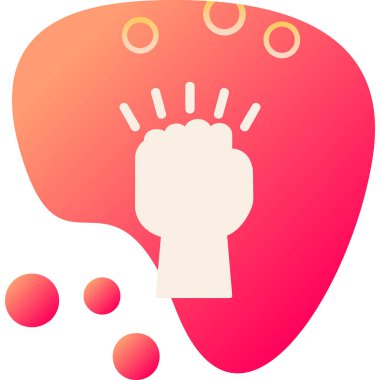 yumruk simgesi, vektör illüstrasyonu basit tasarım