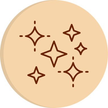 Parıldayan yıldızlar simgesi, vektör illüstrasyonu 